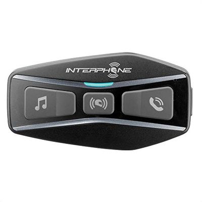 Interphone UCOM4 - Soltero - Intercomunicador Bluetooth 5.0 para Motocicleta, Uso en Grupo a 4, Distancia 1 Km, Autonomía hasta 15 Horas, Mp3, GPS, IP67 Impermeable, Universal