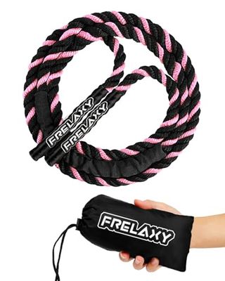 Frelaxy Springtouw 0,5 kg, gewogen springtouw voor beginners, zware springtouwen voor fitness, totale lichaamstraining, gewichtsverlies, krachttraining, compact springtouw voor thuisgym