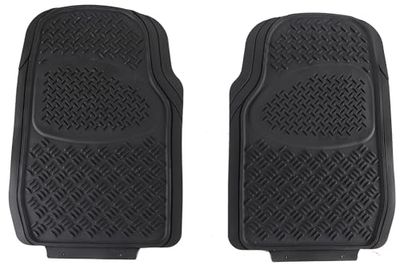 SIXTOL CAR MAT UNI SET 1 | Universal Rubber Car Mats | Front Set | 2-Piece | PVC Material | Compatible with Most Vehicles