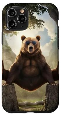 Bear - Occhiali da sole con animali selvatici, divertenti Custodia per iPhone 11 Pro