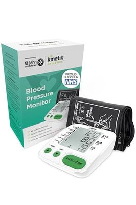 Kinetik Wellbeing Home Use Blood Pressure Monitor - Used by the NHS - Fully Automatic Upper Arm Blood Pressure Machine with Universal Cuff (22-42cm), Digital Sphygmomanometer Tester Kit