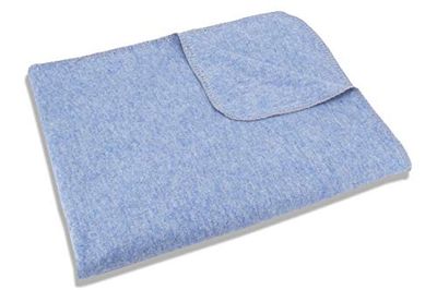 Setex Gosig filt, dekorativ filt av 85% bomull och 15% polyester, 200 x 150 x 0,5 cm, ljusblå uni