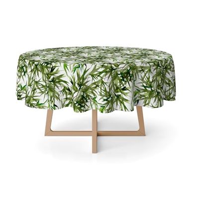 Martina Home Tovaglia resinata Caserta, rotonda, 140 cm, colore: verde