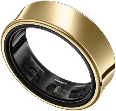 Samsung Galaxy Ring, smart ring med titanhölje, Samsung Health med AI, sömnspårare, fitness spårare, storlek 11 (US), titanguld