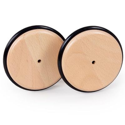 babybay Jeu de roulettes avec revêtement en Caoutchouc pour Tour d'apprentissage Littlefot, Vernis Naturel