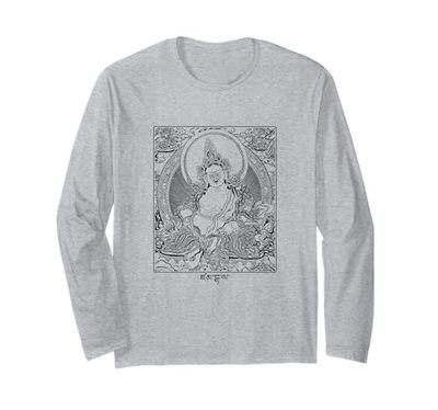 Amarillo Dzambhala Riqueza Buda Budismo Tibetano Vajrayana Manga Larga
