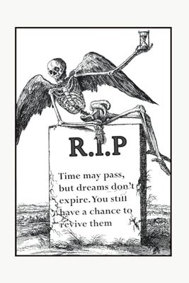 College Ruled Skeleton Design Journal: Vintage Skeleton With Hourglass | College Lined Notebook for Writing and Reflection