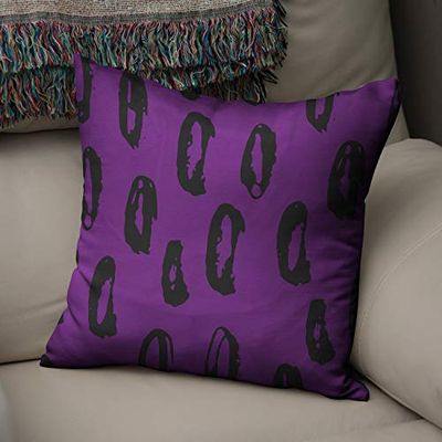 Bonamaison Decorative Cushion Cover, Polycotton, Purple, Standard