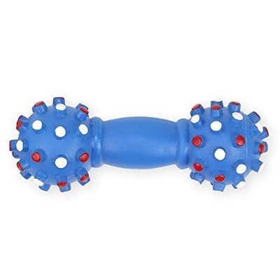 Pet Nova Mancuerna con Puntos de Anclaje, Juguete para Perros 16 cm Azul, Vin-DENTBONE-L