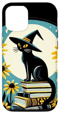 iPhone 14 Witch Cat Book Lover Bookish kitty Case