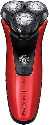 Remington roterande rakapparat, flexibla skärhuvuden, sladdlös, litiumbatteri, 40 min användningstid, 100% vattentät, Manchester United Edition Powerseries Aqua Plus PR1355