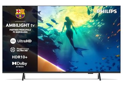 Philips Ambilight 50PUS8010 4K LED Smart TV - Display 50’’ con piattaforma Titan OS, Pixel Precise Ultra HD e Dolby Atmos Sound - Funziona con Alexa e Google Voice Assistant