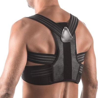 Avilia Busto Posturale Adattabile - Correttore per Schiena, Traspirante, con Supporto Solido e Flessibile, in Poliestere, Spuma ed Elastico, Unisex, 115 cm, Nero