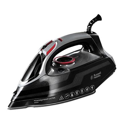 Russell Hobbs stoomstrijkijzer [3100W, 210 g/min extra stoomboost, 70 g/min stoom] PowerSteam (350ml, keramische zoolplaat, zelfreinigend & sprayfunctie, anti-kalk, druppelstop) 20630-56