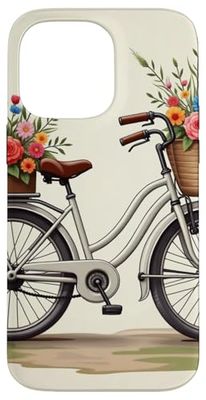 Bici e fiori Custodia per iPhone 14 Pro Max