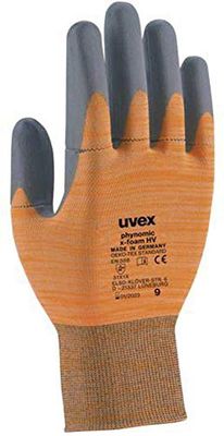 Uvex Guanti phynomic X-FOAM HV Unisex 8,Grigio/Arancione