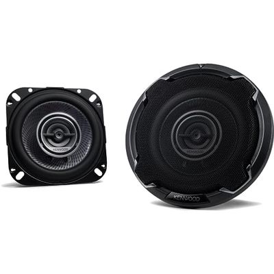 KENWOOD KFC-PS1096 Altavoces Coaxiales de 2 vías de 10 cm | Altavoces para el coche con Sonido Envolvente - Woofer con Diafragma de Polipropileno y Tweeter con Cúpula Balanceada