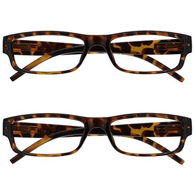The Reading Glasses Company Marrone Tartaruga Leggero Comodo Lettori Valore 2 Pacco Uomo Donna Rr32-2 +2,00-58 Gr