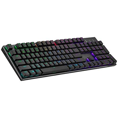 Cooler Master SK653 Tastiera Meccanica Wireless Layout ES, Ibrido Bluetooth/cablato, Full Size, Tasti galleggianti Low Profile, Red Switch, Retroilluminazione RGB, Compatibile con PC e MacOS, Grigio