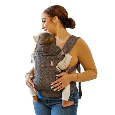 Infantino Flip Advanced 4-i-1-bärare – ergonomisk, konvertibel, ansikte-in och ansikte-utåt fram- och bakbärande för nyfödda och äldre spädbarn, 3,6-14,5 kg, leopard