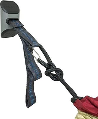 ENO Deluxe hängmatta hängande kit färg kol häng din hängmatta inomhus anodiserad legering hög hållfasthet polyfillament vävband justerbara upphängningsremmar snygg design döljer hårdvara