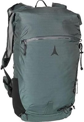 Salomon Atomic Backland 22+ Green/Grey Lichtgewicht skitourrugzak met roltopsluiting, alpine wandelrugzak met meer dan 22 l opbergruimte, robuuste en veelzijdige skirugzak met heupriem