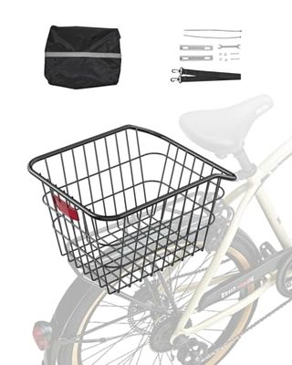 VEVOR Cesta Portabicicletas, Bicicleta Unisex Adulto, Negro, 375 x 290 x 250 mm