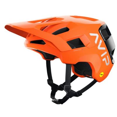 POC Kortal Race MIPS Casque Unisex-Adult, Fluorescent Orange AVIP/Uranium Black Matt, L (59-62cm)
