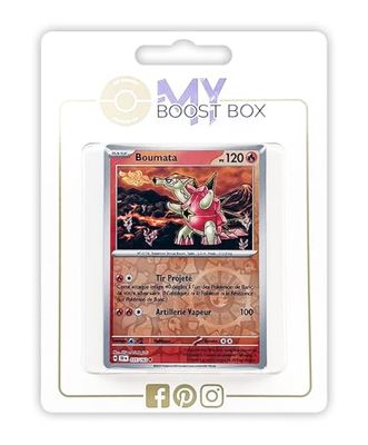 Boumata (Turtonator) 35/162 Reverse - Myboost X Écarlate et Violet 5 - Forces Temporelles Box de 10 Cartas Pokémon Francés