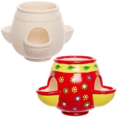 Baker Ross FX817 Keramische Kruidentuin - Doos van 1, verf-het-zelf Plantenpot