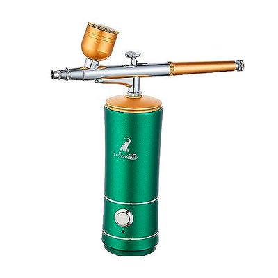 DAM Airbrush zuurstofspuit, hogedruk-zuurstofspuit, verjonging en mooie gezichtsbehandeling. Tweede generatie. Luchtdruk 180 kpa, debiet 7 l/min. 4,3 x 15,1 cm. Kleur: groen