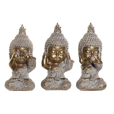 FIGURA RESINA 7X5,5X13,5 BUDA ENVEJECIDO 3 SURT.