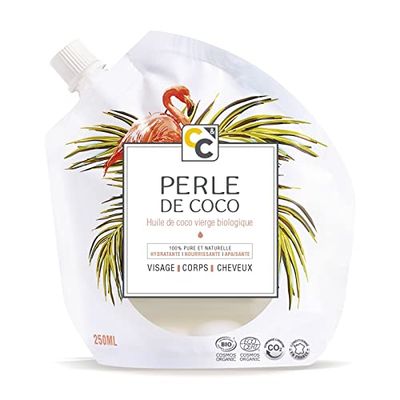 COMPTOIRS ET COMPAGNIES Óleo de coco virgem Hidrata, repara e suaviza – Face corporal e cabelo, Certificado Cosmos Organic – 250 ml