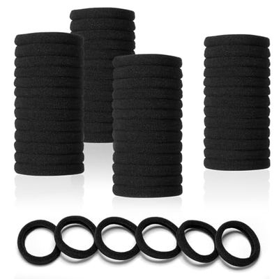 100 Pièces Elastiques à cheveux, Elastique Cheveux – Bandeaux élastiques de Haute Qualité Bandes élastiques en Coton Bandes élastiques Pour Chignons Femmes et Filles Bandeaux élastiques Pour Cheveux
