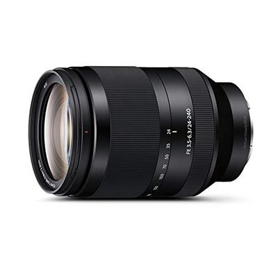 Sony FE Zoom 24-240 mm f/3,5-6,3 OSS, Full-Frame, grande angular, objetiva (SEL24240), preto