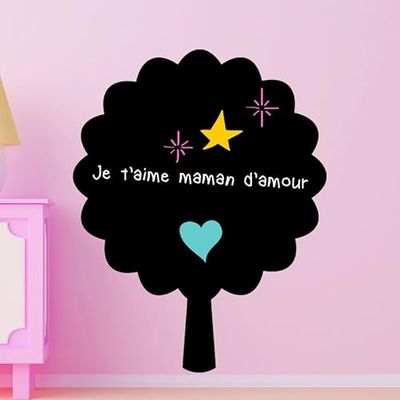 Ambiance - Adhesivo decorativo para pared (45 x 35 cm), color negro