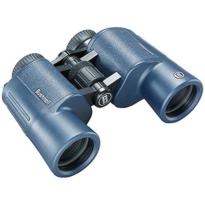 Bushnell - H2O 2-8x42 Donkerblauwe Porro - Volledig Multicoated - Waterdicht/Fogproof - Twist Up Eyecups - Watersport - Varen