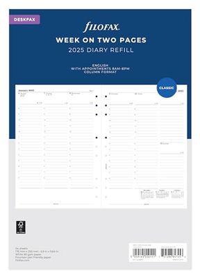 Deskfax Semana en dos páginas citas Inglés 2025