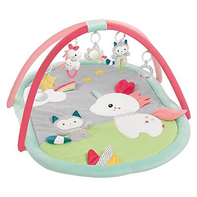 Fehn 057010 3-D-Activity-Decke Aiko & Yuki – Spielspaß zum Fühlen & Greifen für Babys und Kleinkinder ab 0+ Monaten – Maße: 85 x 110 cm