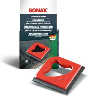 SONAX Spazzola per la rimozione dei peli di animali (1 pezzo) rimuove facilmente i peli degli animali da sedili, tappezzerie e tappeti | Art. N. 04978000