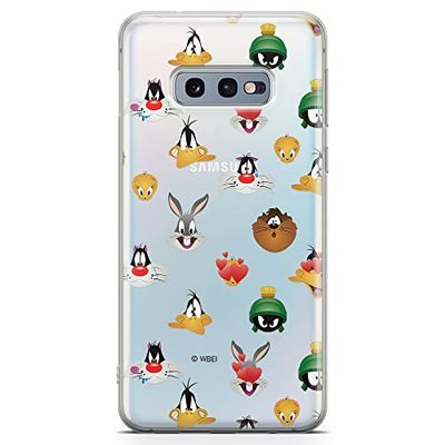 ERT GROUP mobiltelefonfodral för Samsung S10e originalt och officiellt licensierat Looney Tunes mönster 007 optimalt anpassad till formen på mobiltelefonen, gedeeltelijk transparant