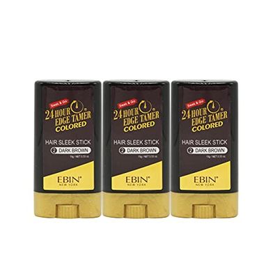 EBIN NEW YORK 24 Hour Colored Sleek Stick_Dark Brown 3pack