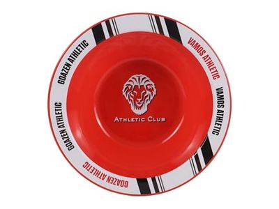 CyP Brands - Athletic Club, tallriks- och dryckesset, utflykt, camping, hushåll, boll, röd, officiell produkt, Röd röd, Estandar