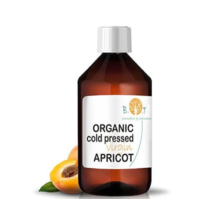 Huile d'Abricot Bio Hydratante pour le Corps, Anti-rides pour le Visage, Réparatrice et Hydratante pour les Cheveux. Riche en Vitamines A et E. Cosmétique Maison 100% Pure et Naturelle - 500 ml