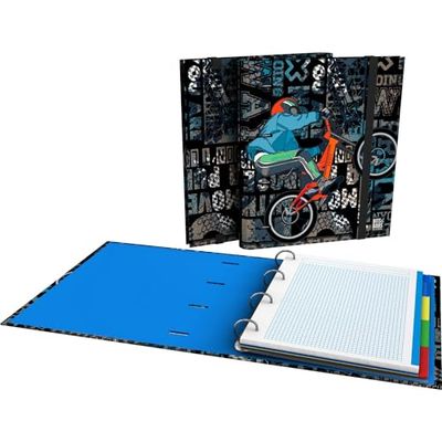 Bits&Bobs Classeur à anneaux Cross Multicolore A4