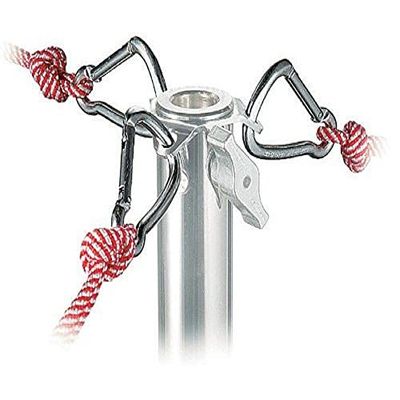 Manfrotto 087WBK Accessorio per Stativi Serie Wind Up, Set 3 Cavi per Controventatura Stativi con Attacco Terminale Tipo 14, Lunghezza Cavi 10 mt, in Alluminio, Argento