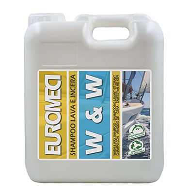 EUROMECI W & W Shampooing Lave et Cire pour Bateaux, 5000 ML