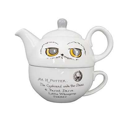 HARRY POTTER Hedwig - Set da tè per Uno, Motivo: Gufo Hedwig, Tazza, teiera Piccola