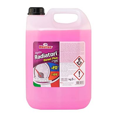 Liquido Radiatori Diesel Plus -20°C, Eccellente Protezione per Alluminio e Altre Leghe, Per Tutti i Motori Diesel, 5kg