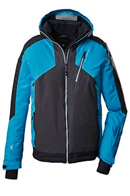 Killtec (KILAH) Men's Ski-jack/functioneel jack met afritsbare capuchon en sneeuwvanger KSW 117 MN SKI JCKT, hemelsblauw, XXL, 38716-000